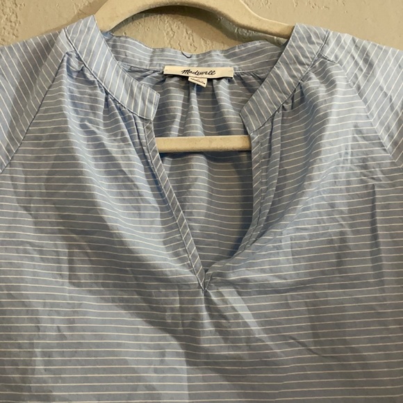 Madewell Striped Tie-Sleeve Popover Top - Picture 6 of 13